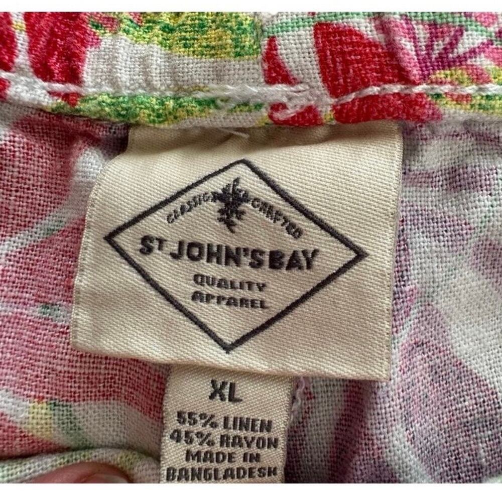 St John’s Bay Tropical Linen Blend Shorts XL Drawstring Summer Beach - Picture 6 of 6